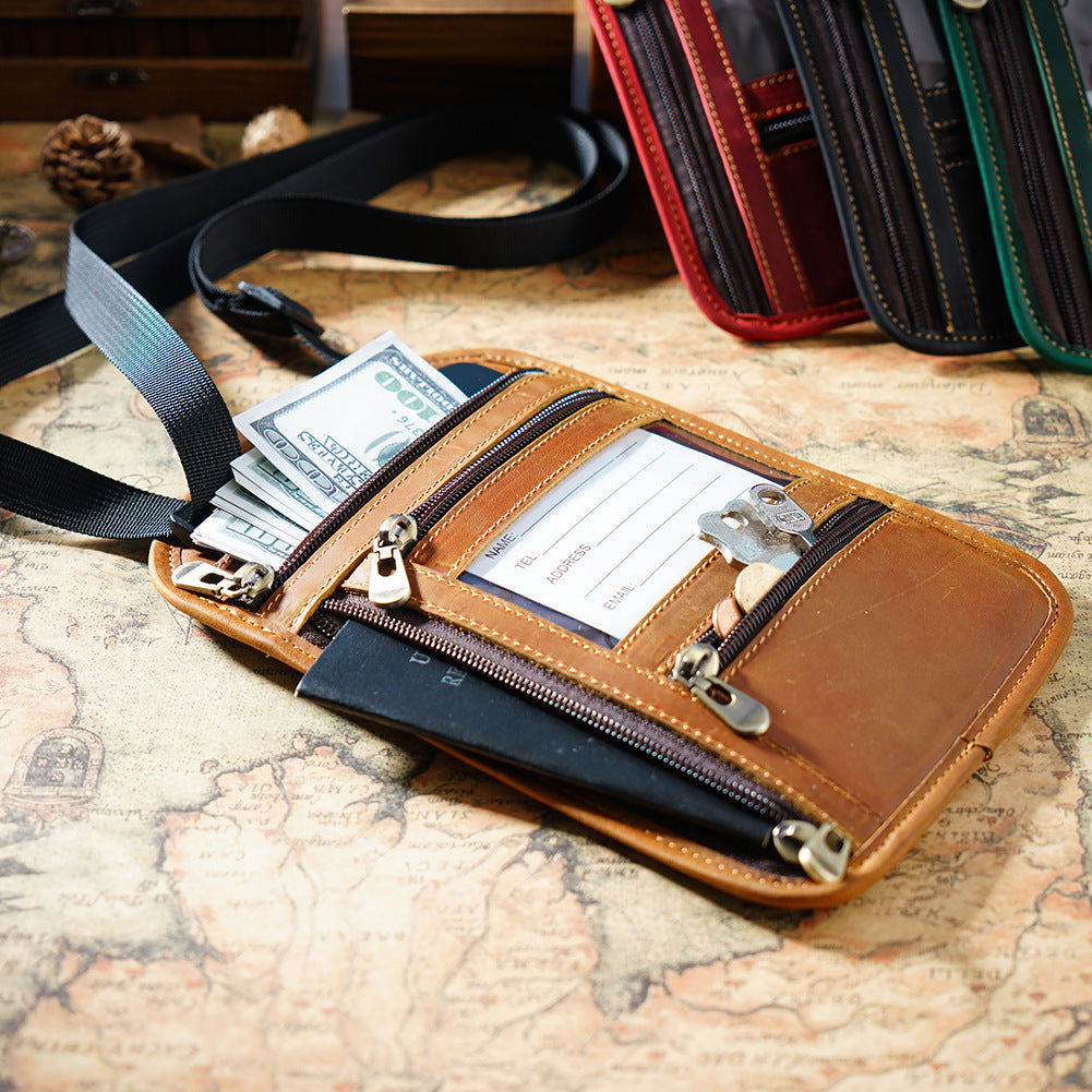 The Wanderer – Leather RFID Passport Organizer Holder