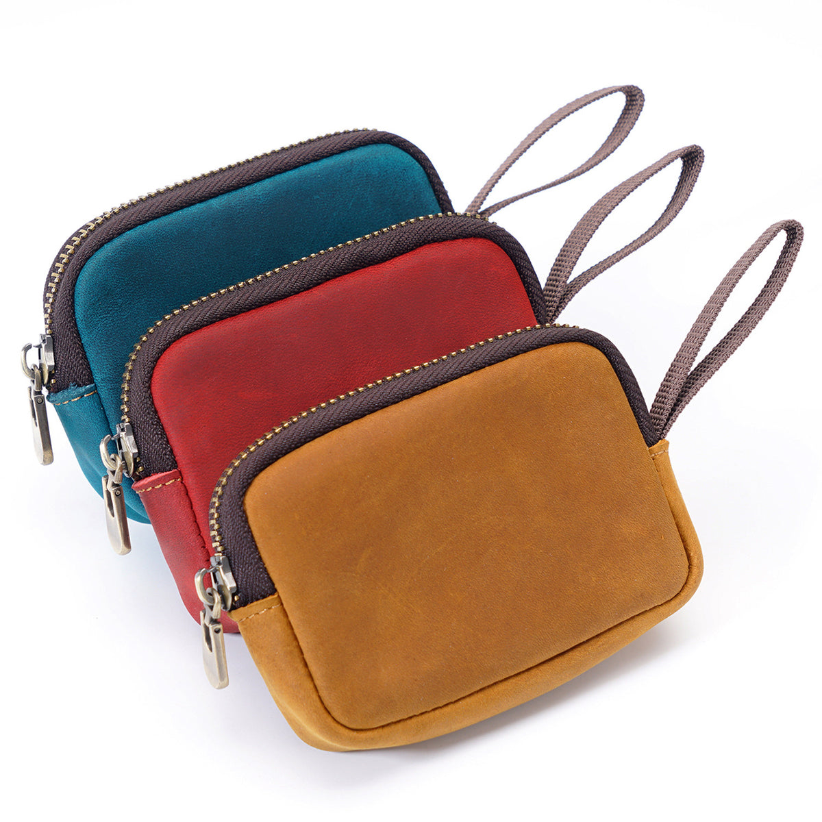 Pocket Chaos Tamer – Leather Mini Zip Pouch