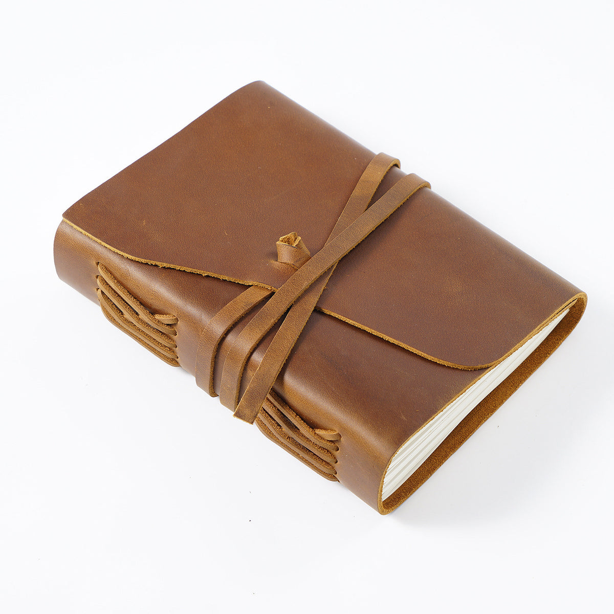 The Wanderer's Bound — Leather Notebook  Strap Journal
