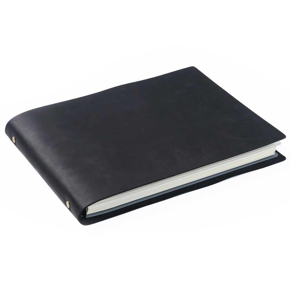 The Roaming Canvas — Leather A4 Landscape Ring Binder Sketchbook Notebook
