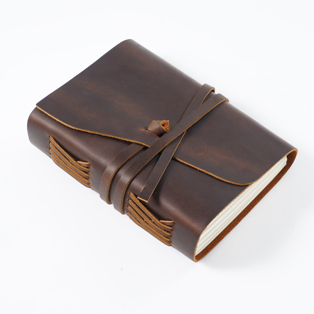 The Wanderer's Bound — Leather Notebook  Strap Journal