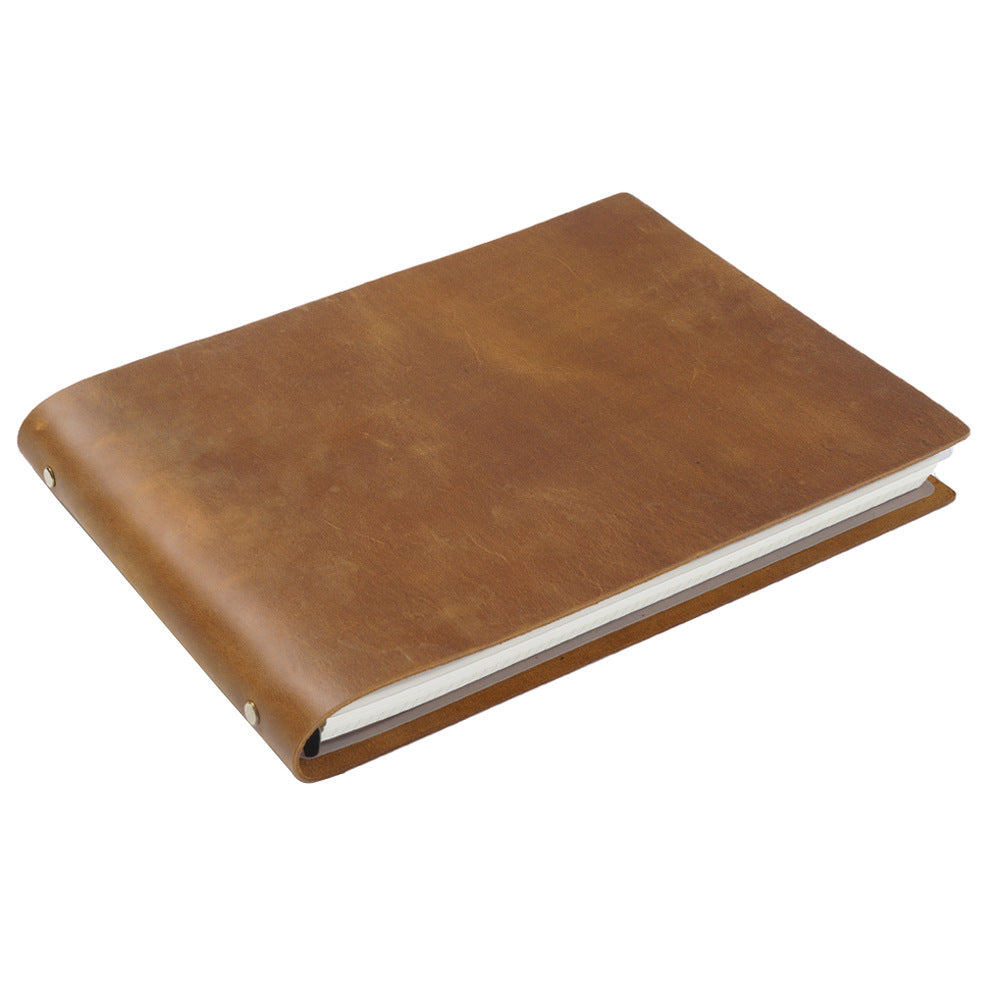 The Roaming Canvas — Leather A4 Landscape Ring Binder Sketchbook Notebook