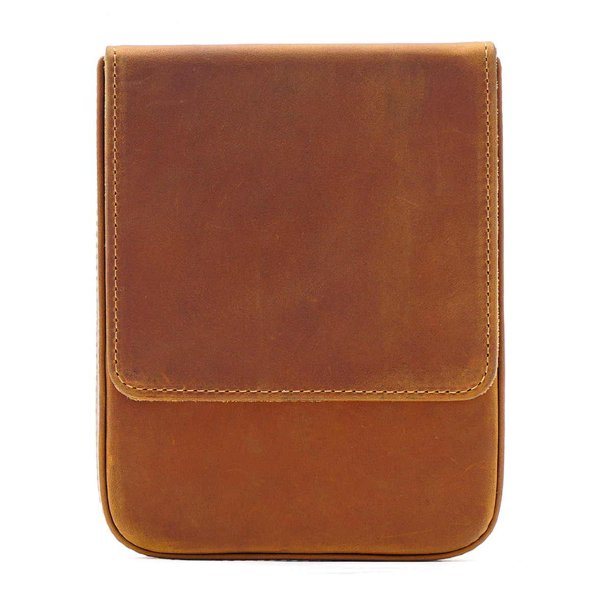Leather 6-Pen Magnetic Flip & Slide Pencil Case