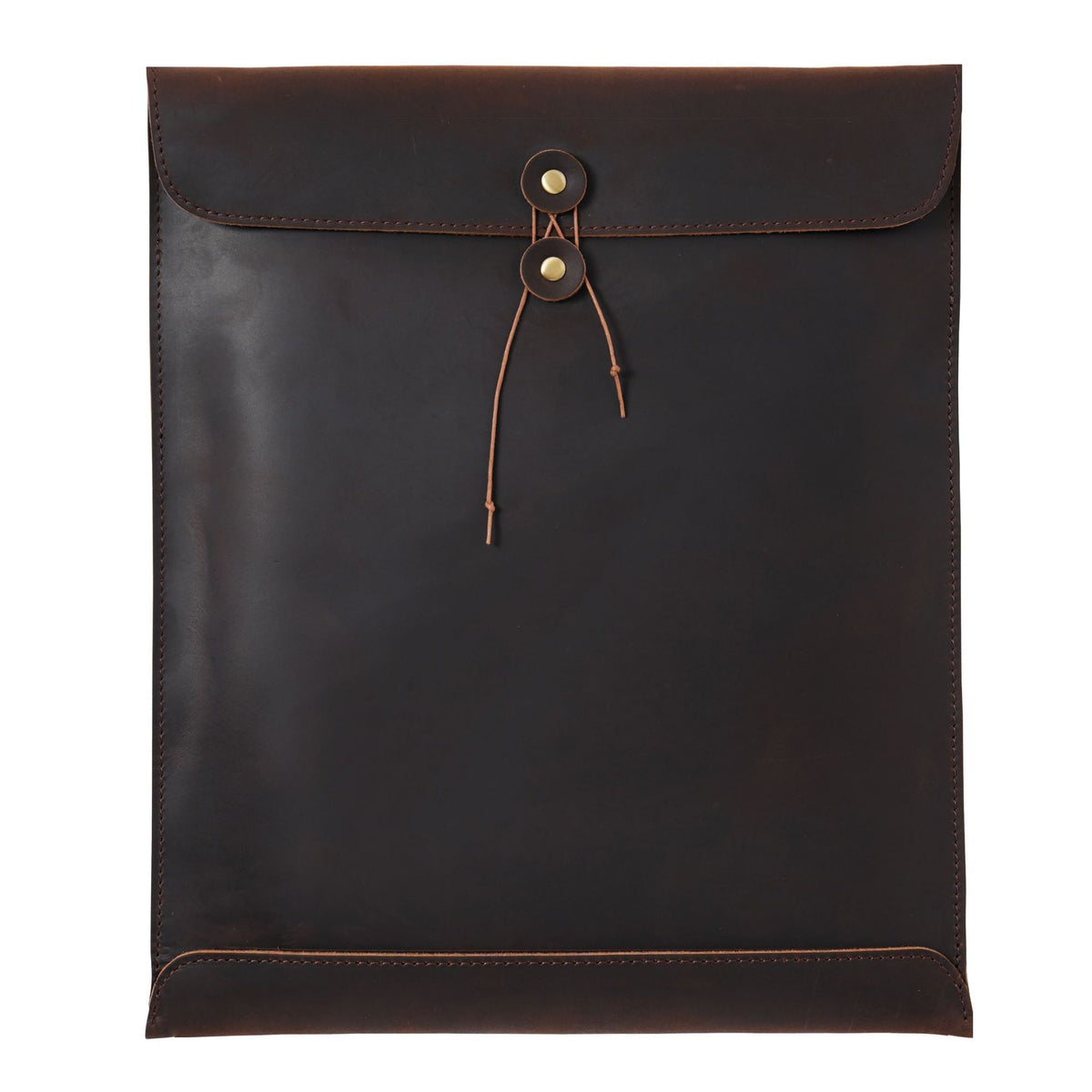 Genuine Leather A4 Document Folder – Large Capacity File Organizer