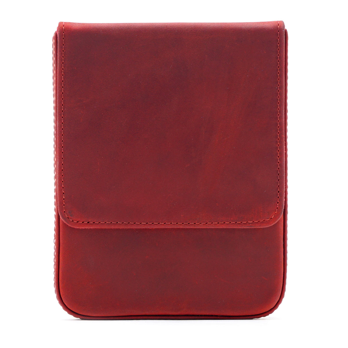 Leather 6-Pen Magnetic Flip & Slide Pencil Case