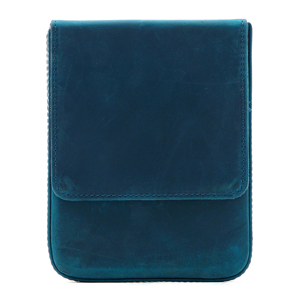 Leather 6-Pen Magnetic Flip & Slide Pencil Case