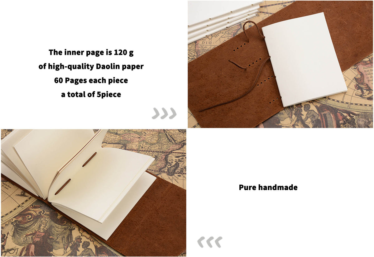 The Wanderer's Bound — Leather Notebook  Strap Journal