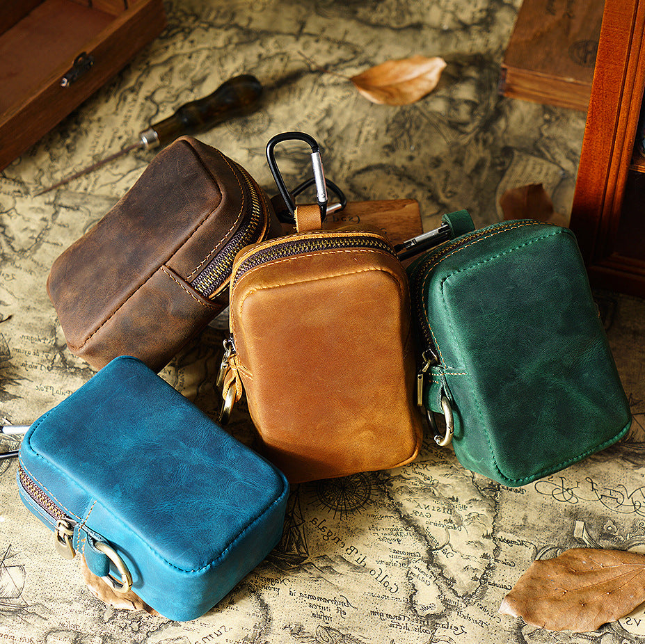 Trail Spark – Crazy Horse Leather Mini Waist & Crossbody Pouch