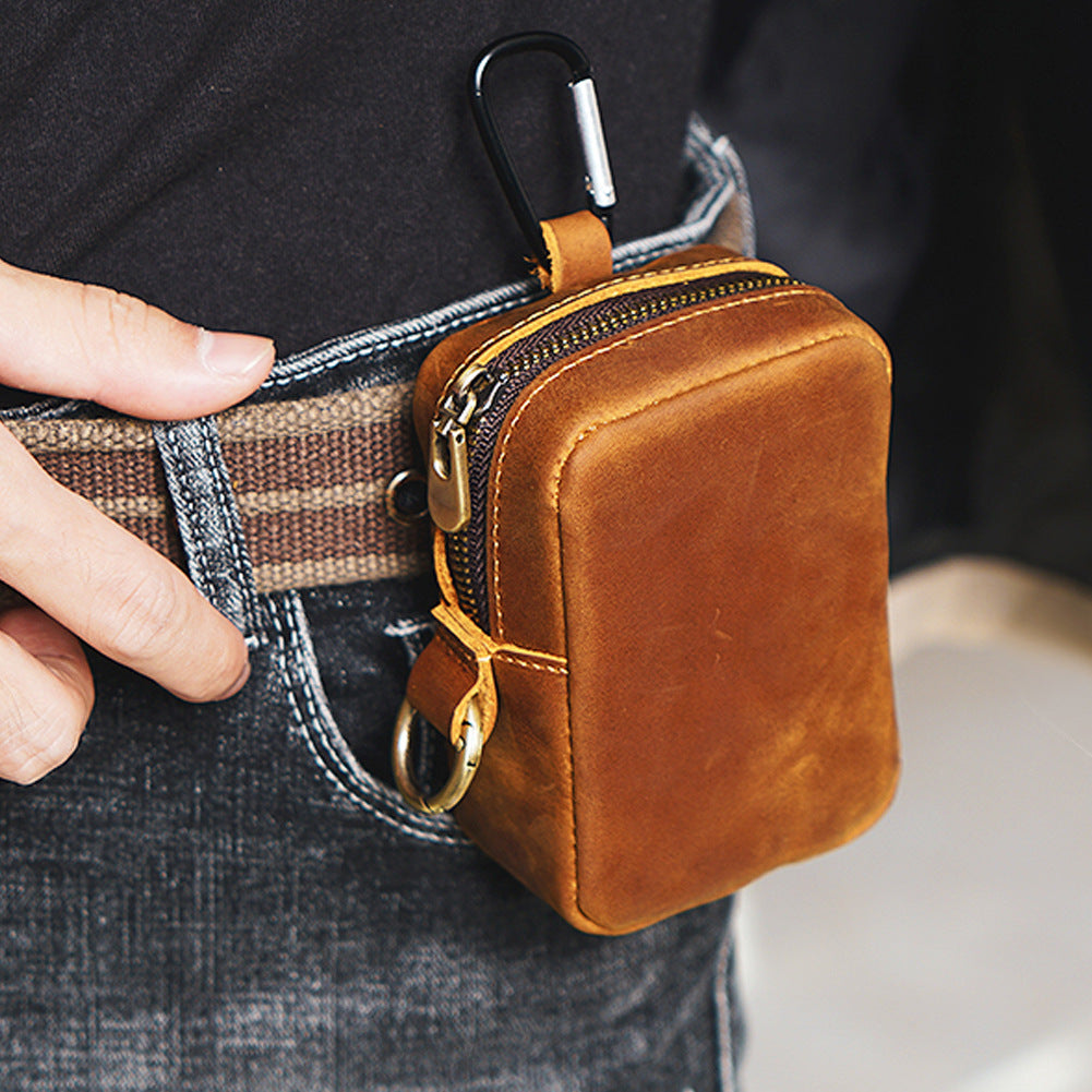 Trail Spark – Crazy Horse Leather Mini Waist & Crossbody Pouch