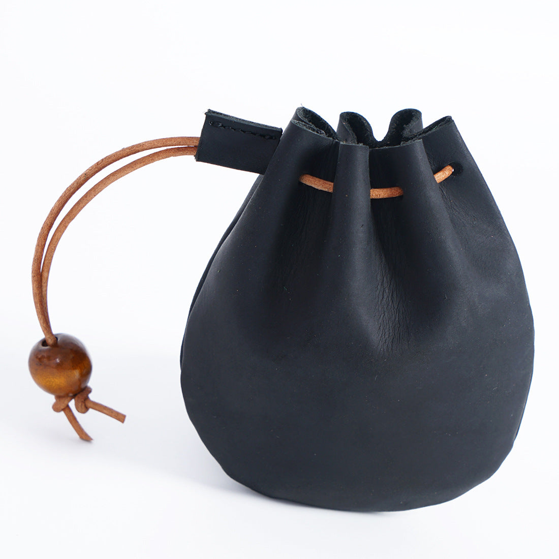 Leather Vintage Drawstring Coin Pouch