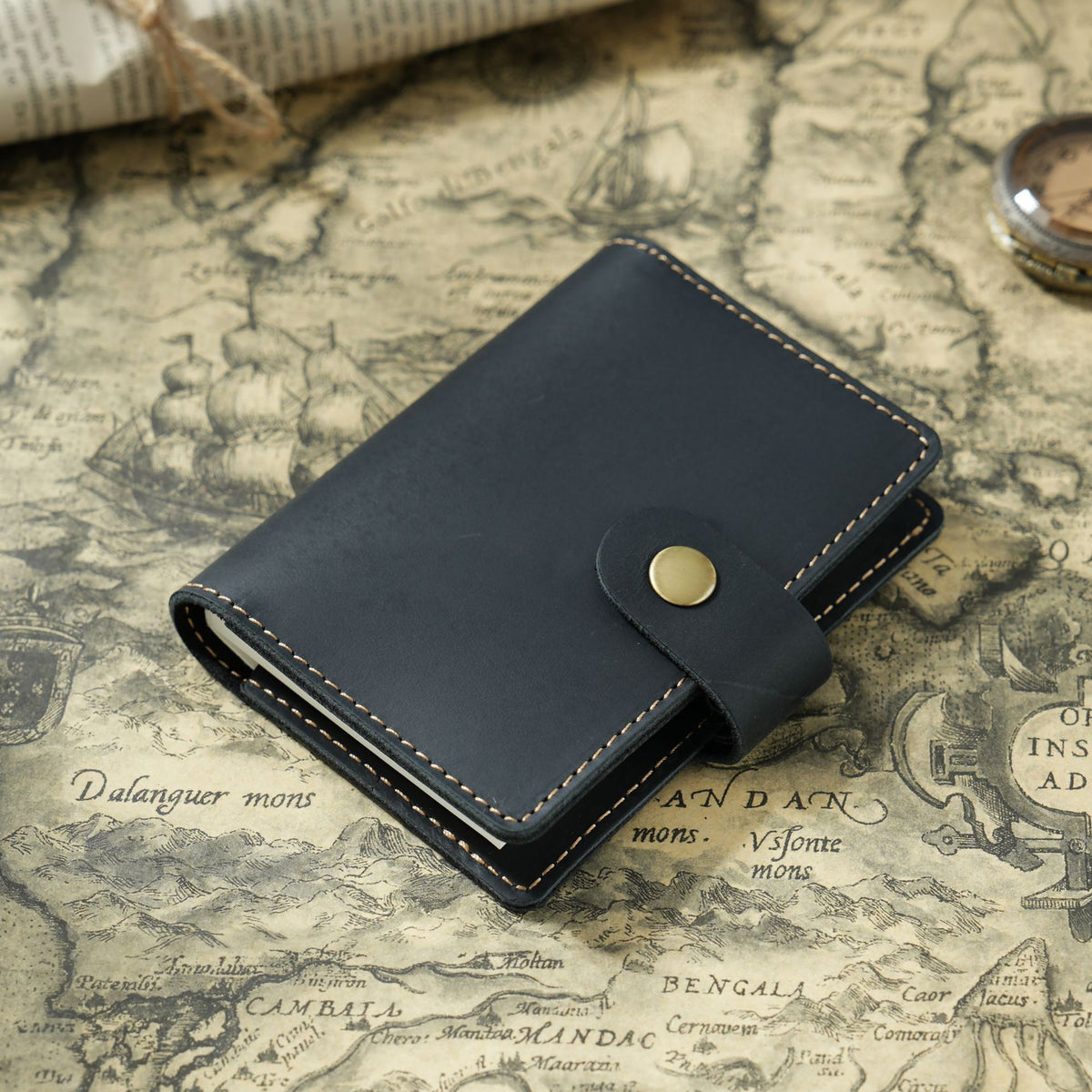 The Pocket Confidant — Mini Genuine Leather Pocket Notebook