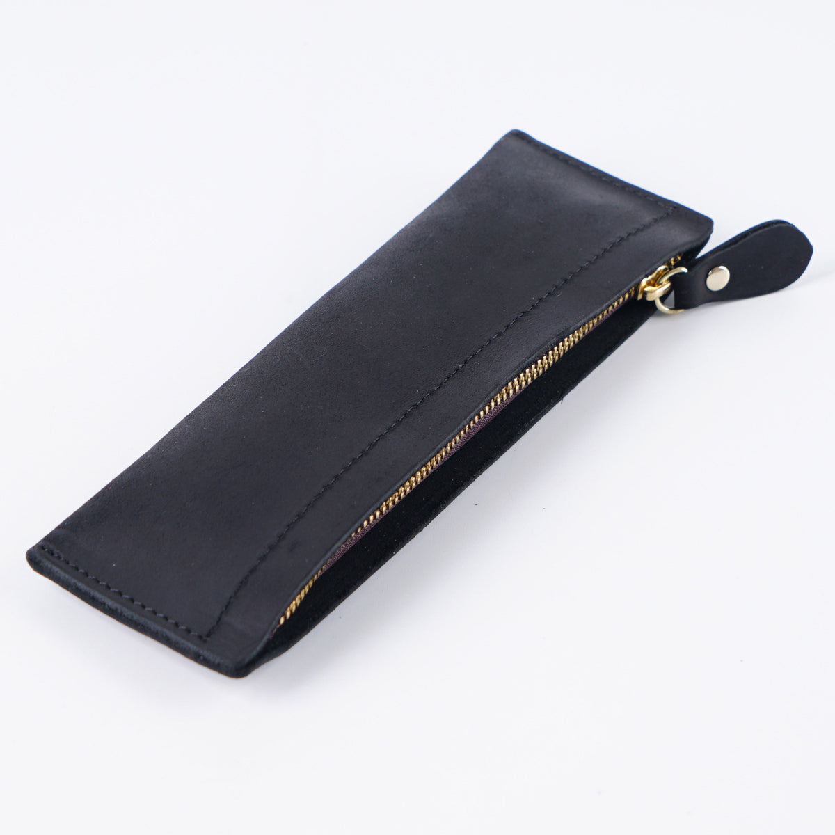 Leather Zipper Pencil Case