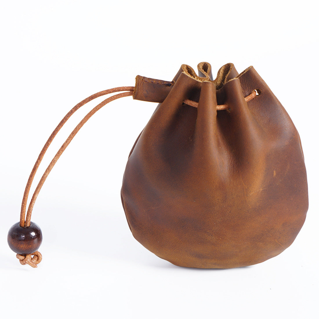 Leather Vintage Drawstring Coin Pouch