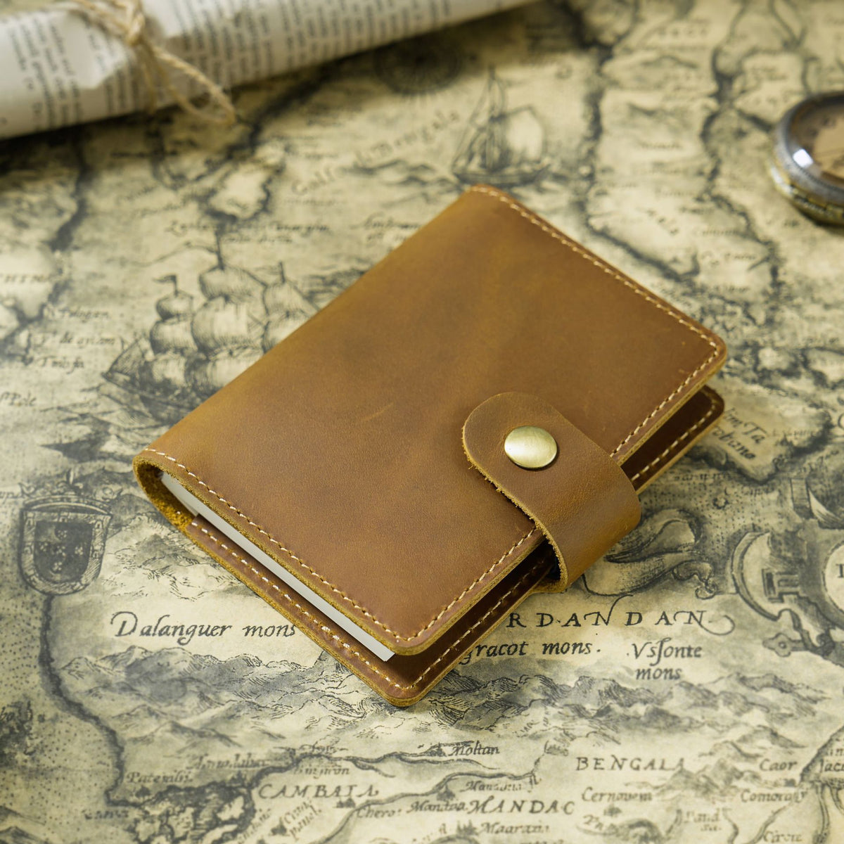 The Pocket Confidant — Mini Genuine Leather Pocket Notebook