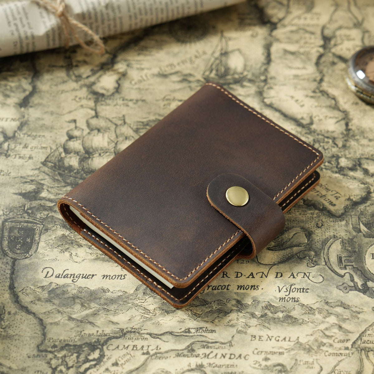 The Pocket Confidant — Mini Genuine Leather Pocket Notebook