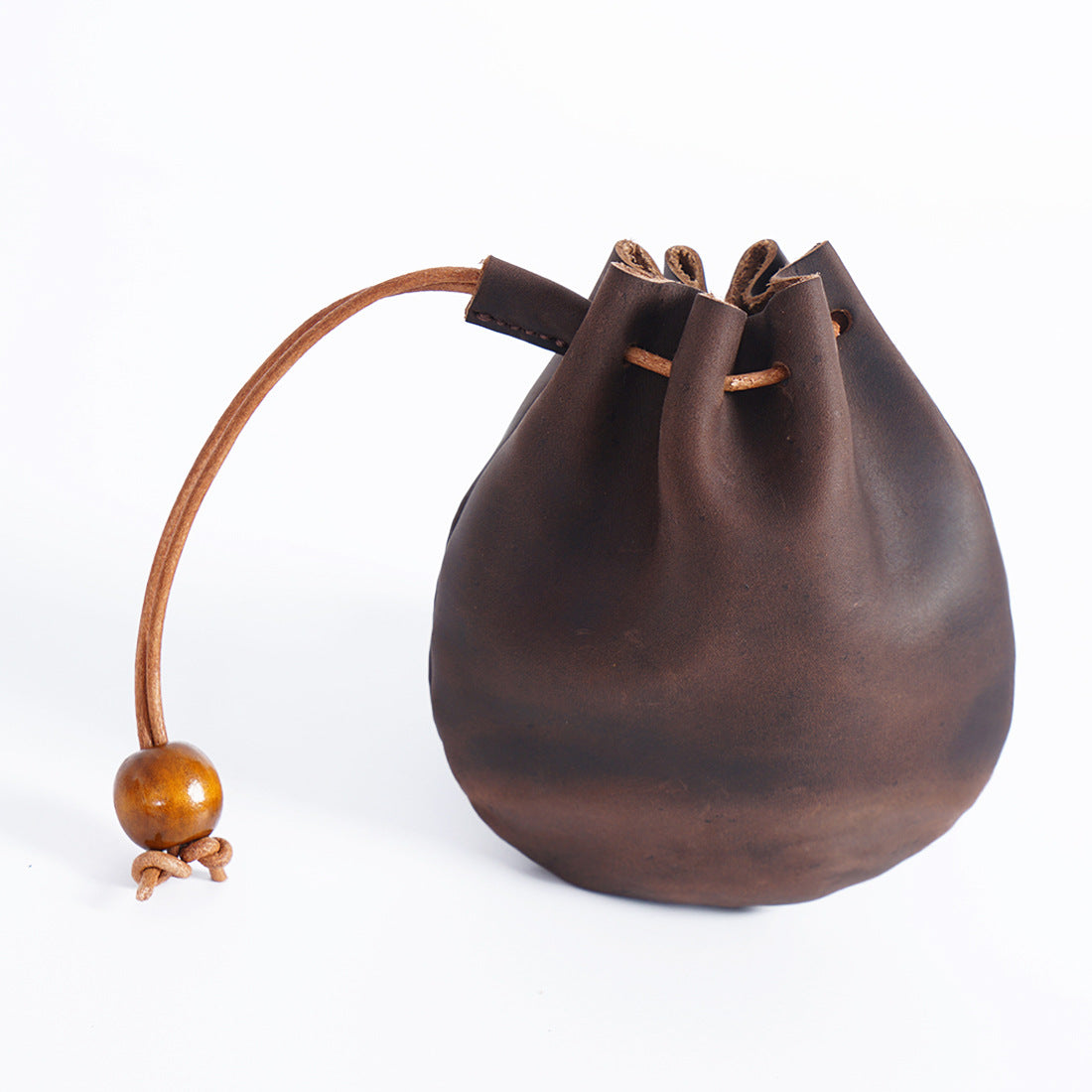 Leather Vintage Drawstring Coin Pouch