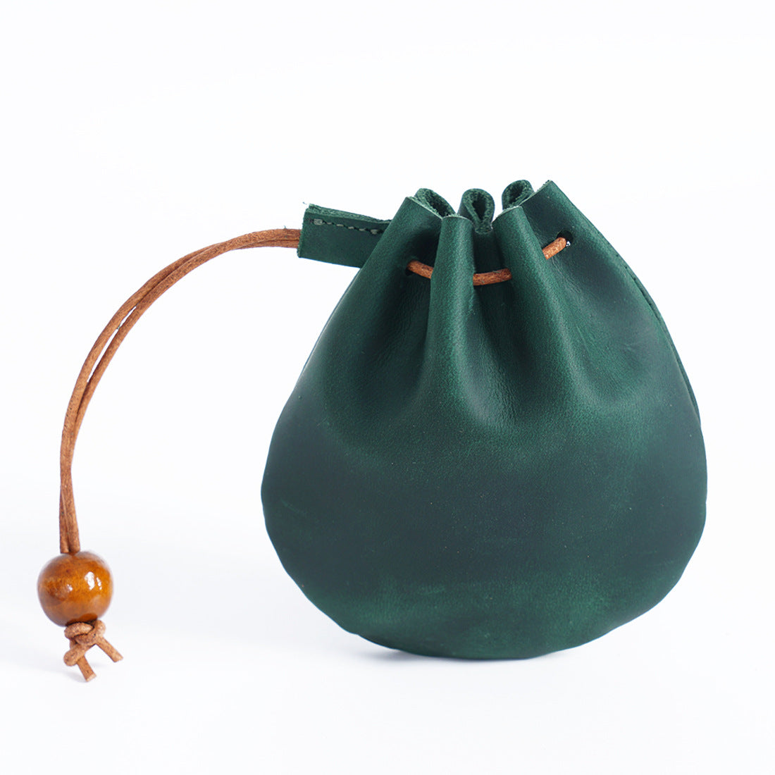 Leather Vintage Drawstring Coin Pouch