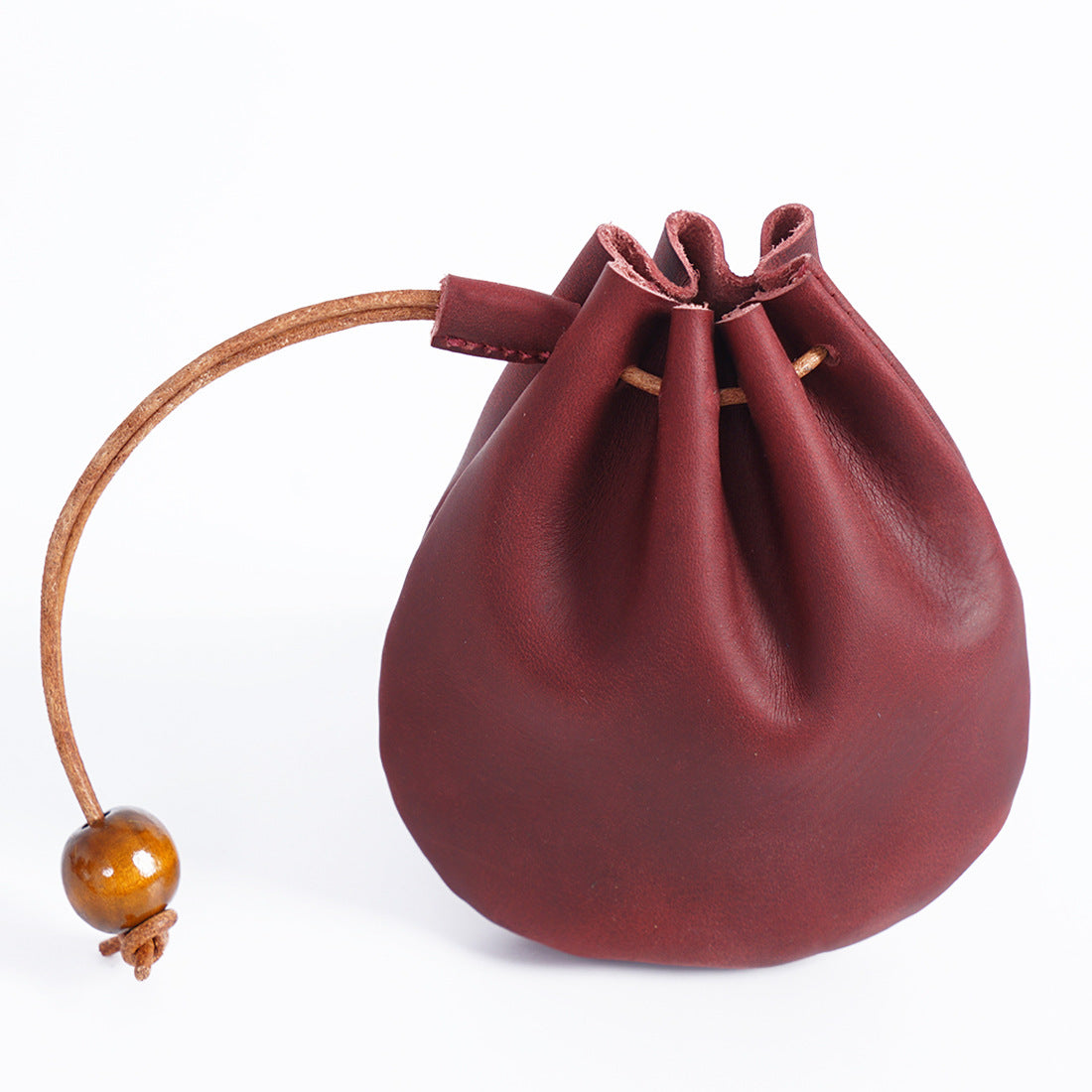 Leather Vintage Drawstring Coin Pouch