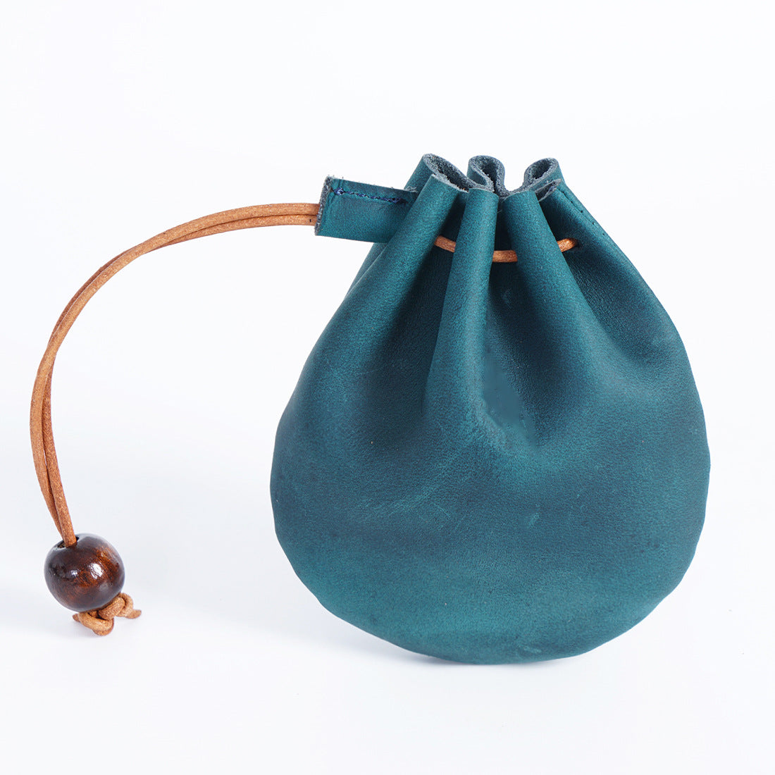 Leather Vintage Drawstring Coin Pouch