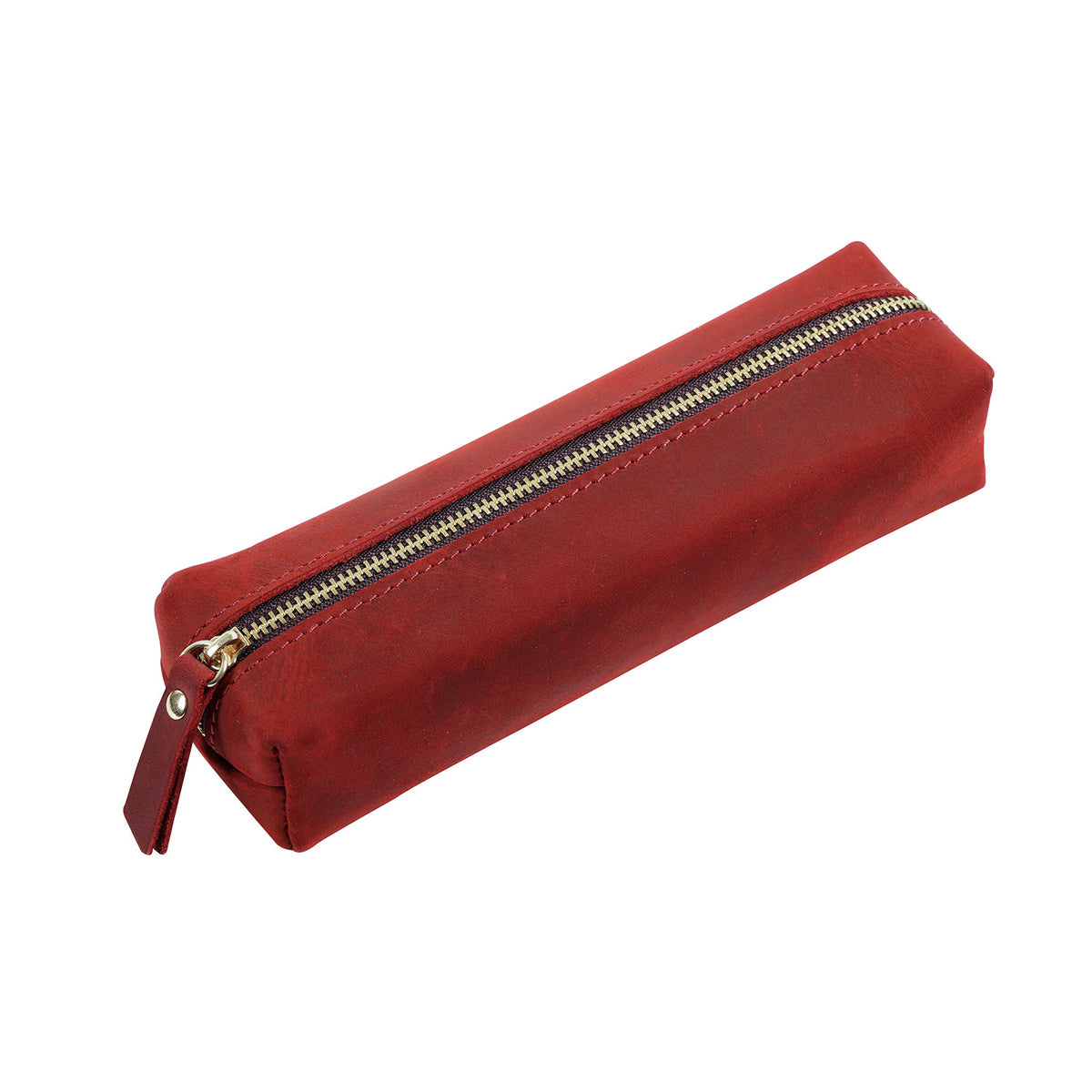 Leather Zipper Pen Case — Durable Pencil Pouch & Multi-Purpose Organizer