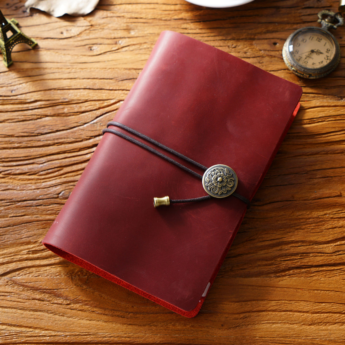 Bound & Found – Vintage Leather A6 Strap Binder Notebook