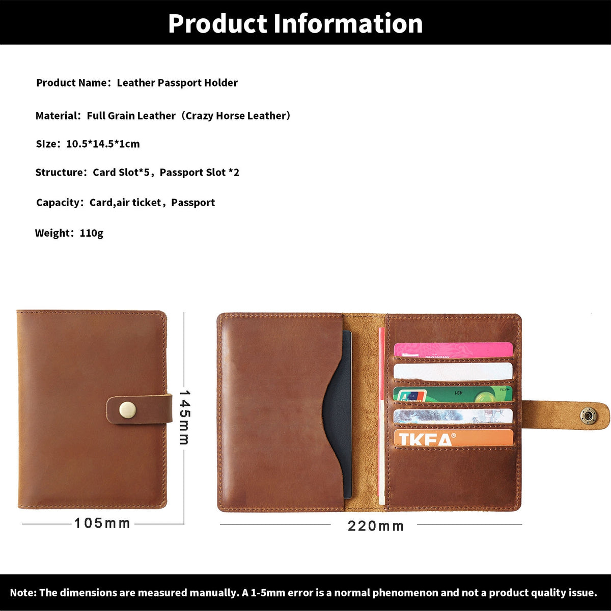Bon Voyage – Leather Passport & Card Wallet