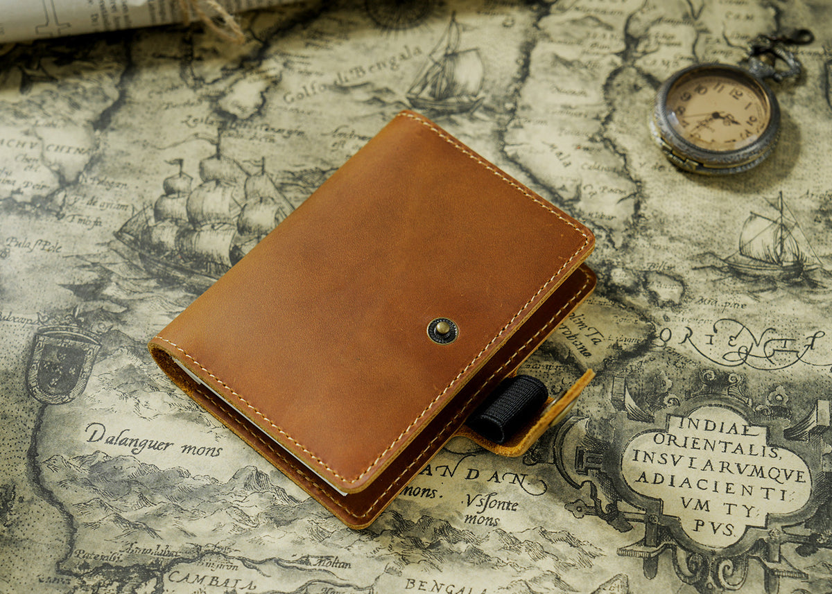 The Pocket Confidant — Mini Genuine Leather Pocket Notebook