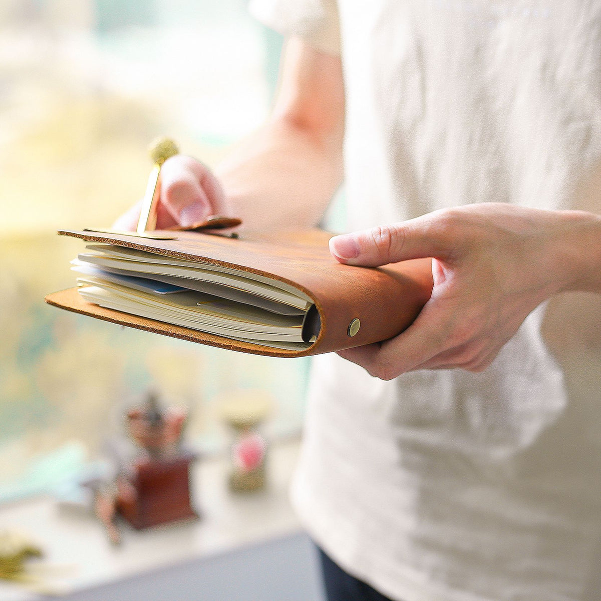 Open Chapter – Vintage Leather A5 6-Ring Binder Notebook