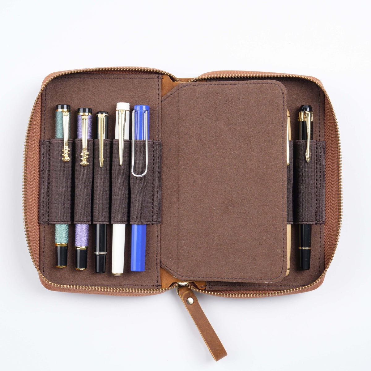 Leather 10-Pen Square Pencil Case