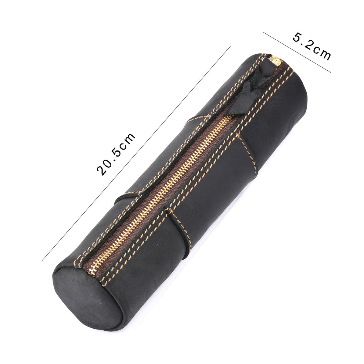 The Ink Well – Round Leather Pencil Case