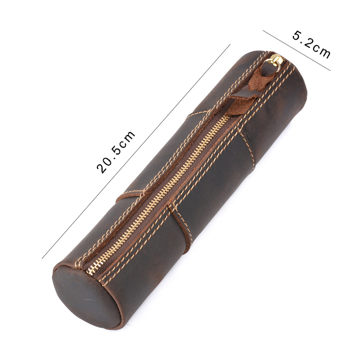 The Ink Well – Round Leather Pencil Case