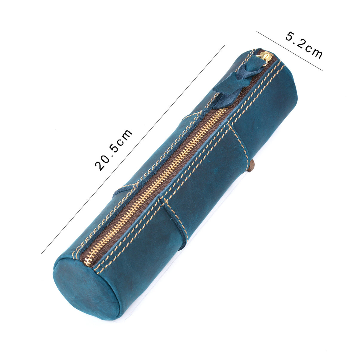The Ink Well – Round Leather Pencil Case
