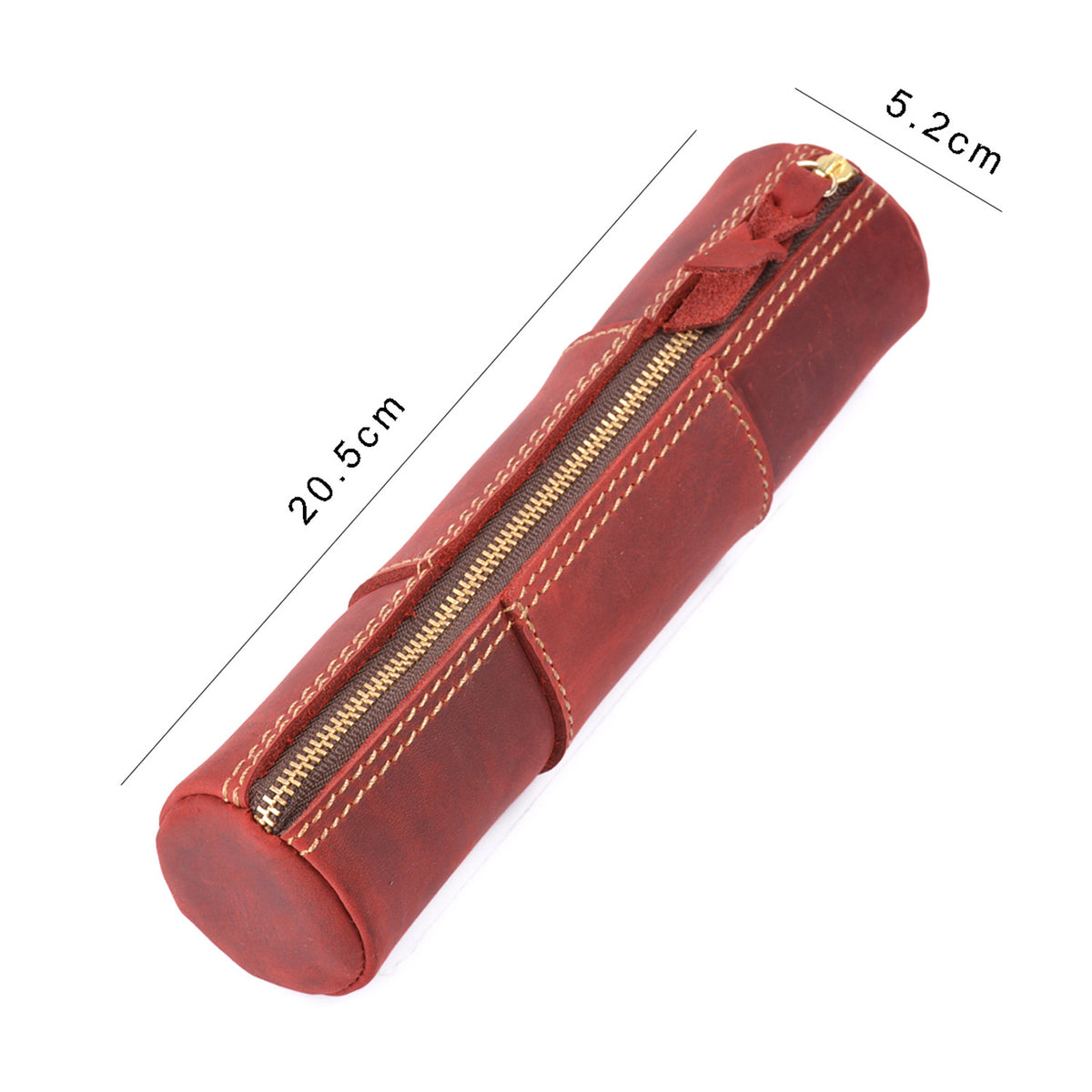 The Ink Well – Round Leather Pencil Case